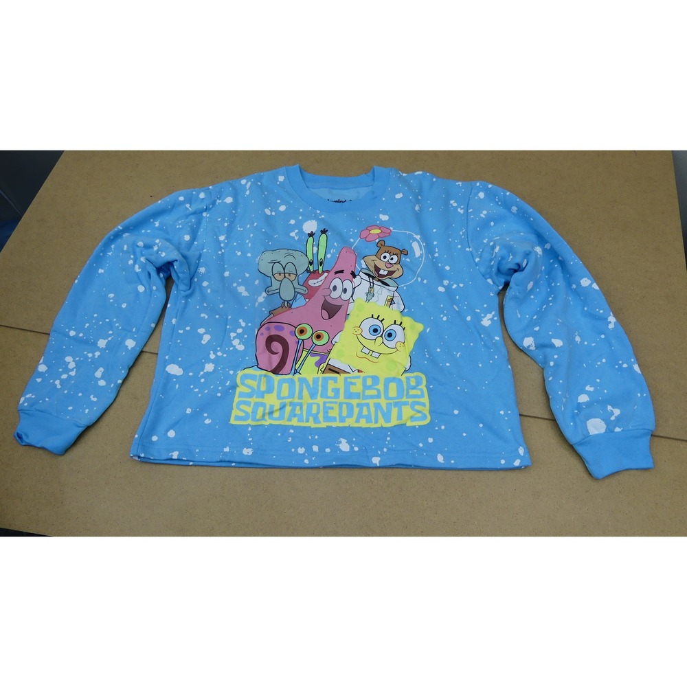 Nickelodeon Sweatshirt Girls XXL Blue SpongeBob SquarePants Graphic